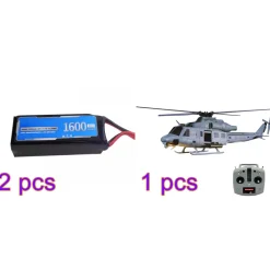 GOOSKY E2 UH-1Y 2.4G 6CH Dual Brushless Direct Drive RC Rescue Simulation Helicopter Model with Lidar positioning