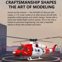 GOOSKY E2 UH-1Y 2.4G 6CH Dual Brushless Direct Drive RC Rescue Simulation Helicopter Model with Lidar positioning