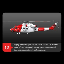 GOOSKY E2 UH-1Y 2.4G 6CH Dual Brushless Direct Drive RC Rescue Simulation Helicopter Model with Lidar positioning