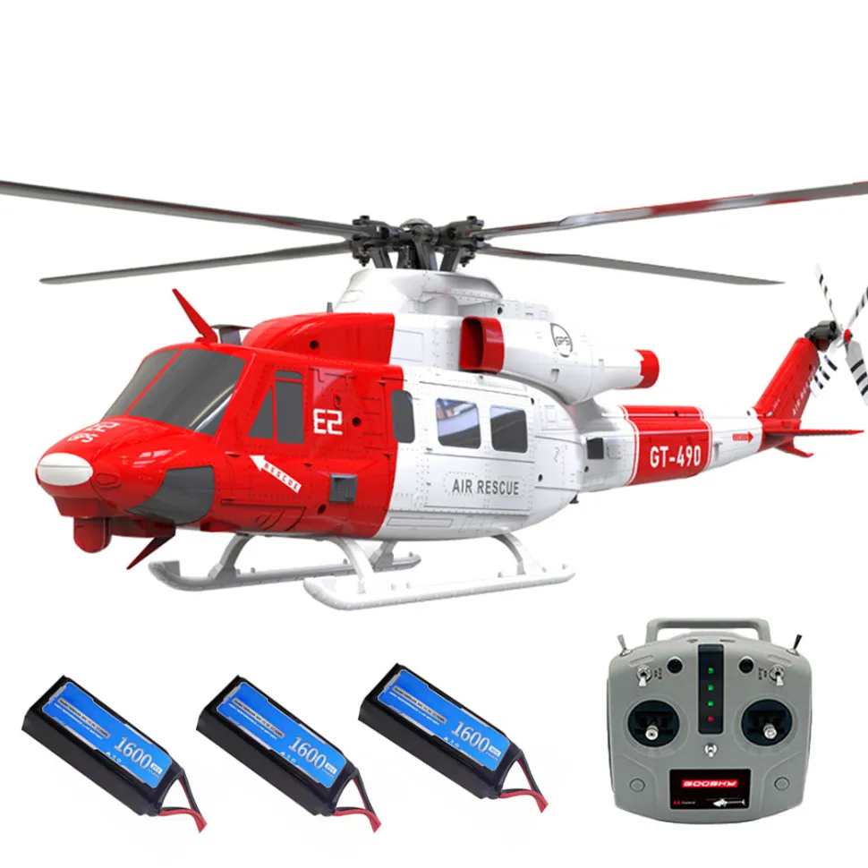 GOOSKY E2 UH-1Y 2.4G 6CH Dual Brushless Direct Drive RC Rescue Simulation Helicopter Model with Lidar positioning
