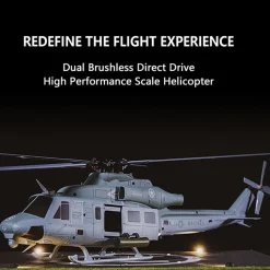 GOOSKY E2 UH-1Y 2.4G RC 6CH Dual Brushless Direct Drive Scale Aerobatic GTS Flight Control Helicopter Model