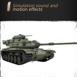 1/16 2.4G RC Tank American M60A3 Main Battle Tank Model Vehicle with Lights & Sounds