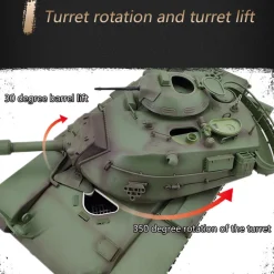 1/16 2.4G RC Tank American M60A3 Main Battle Tank Model Vehicle with Lights & Sounds