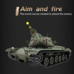 1/16 2.4G RC Tank American M60A3 Main Battle Tank Model Vehicle with Lights & Sounds