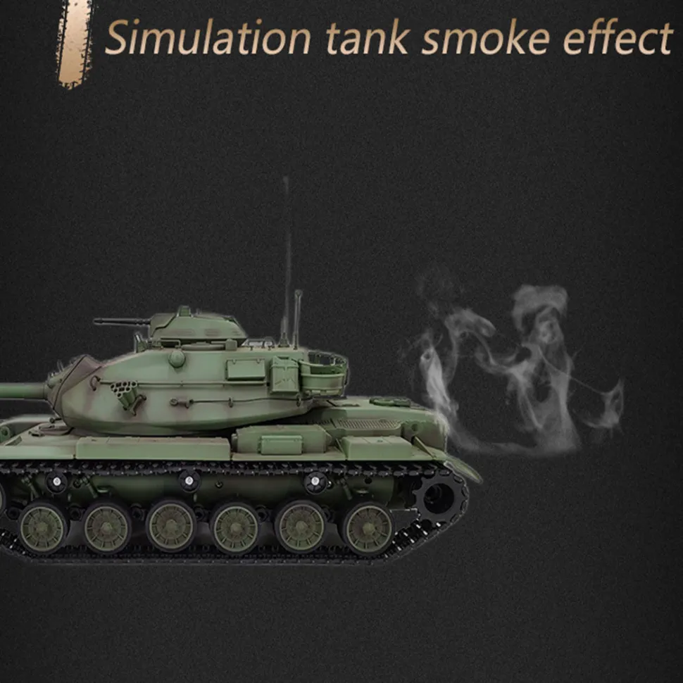 1/16 2.4G RC Tank American M60A3 Main Battle Tank Model Vehicle with Lights & Sounds