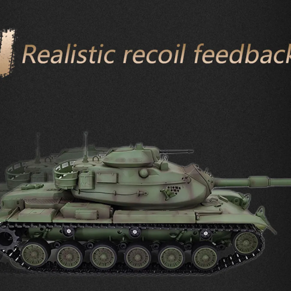 1/16 2.4G RC Tank American M60A3 Main Battle Tank Model Vehicle with Lights & Sounds