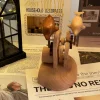 Handcrafted Wooden Dolphin Dynamic Model - Desktop Stress Relief Display