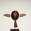 Handcrafted Wooden Long-Tailed Tit Bird Model - Desktop Stress Relief Display