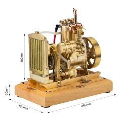 H74 5CC 2-cylinder 4 Stroke Water Cooled Gasoline Engine ICE Model Internal Combustion Engine