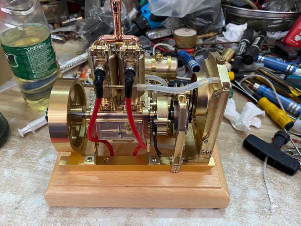 H74 5CC 2-cylinder 4 Stroke Water Cooled Gasoline Engine ICE Model Internal Combustion Engine