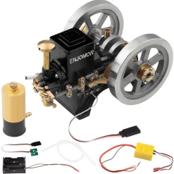 Hit and Miss Engine 6cc Metal Single Cylinder 4-Stroke IC Engine with Ignition Device Gift Collection