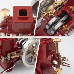 Hit and Miss Engine 6cc Metal Single Cylinder 4-Stroke IC Engine with Ignition Device Gift Collection