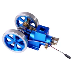 Hit and Miss Engine Full Metal IC Engine Model Water Cooled Gasoline Engine with Base Gift Collection