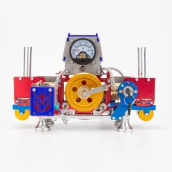 Horizontal Opposed Double-Cylinder Flame-Licker Suction Fire Vacuum Stirling Engine Power Generator Model Set