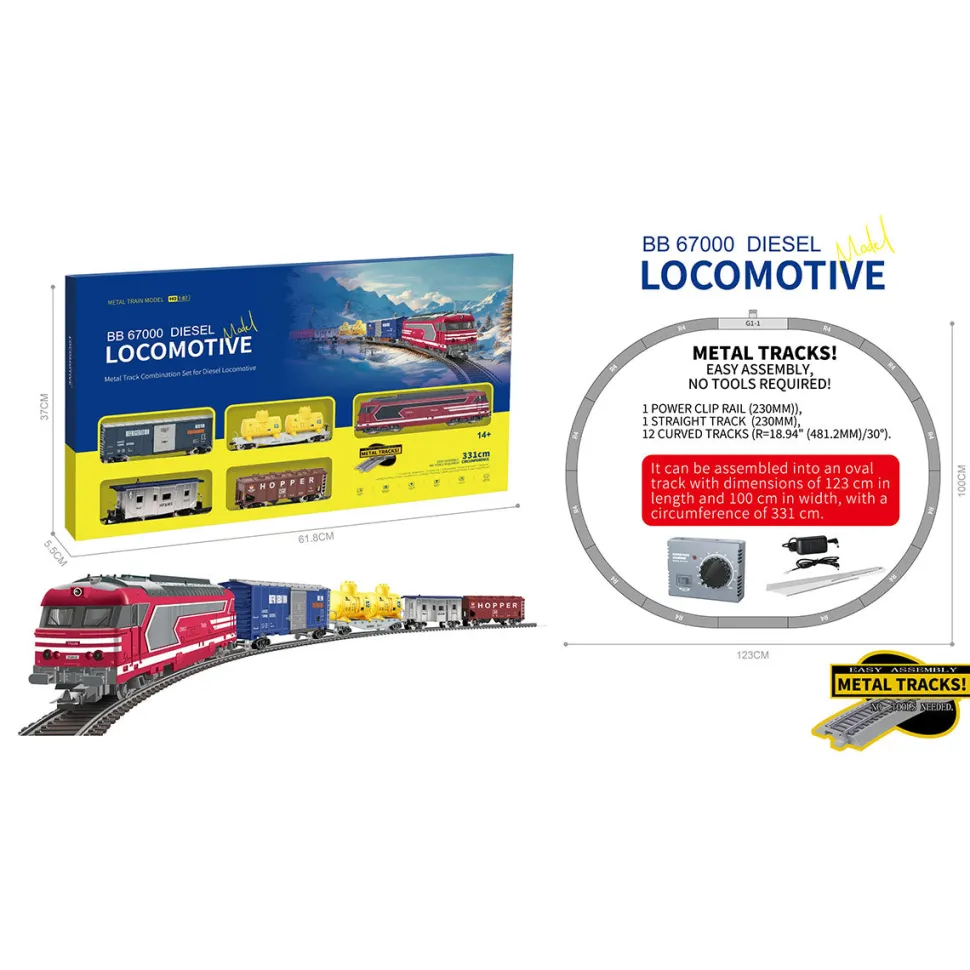1/87 HO Scale Locomotive Model Train SetUnique Gift for Kids, Teens and Adults