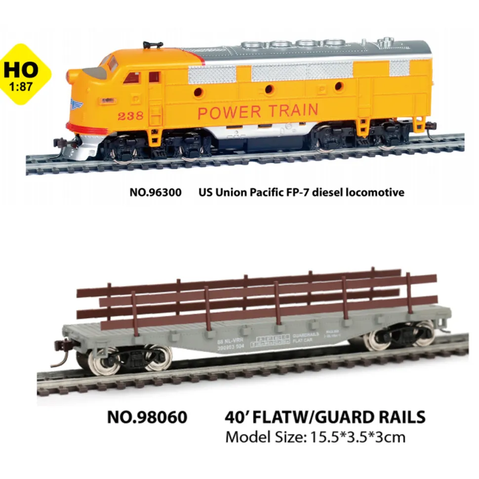 1/87 HO Scale Locomotive Model Train SetUnique Gift for Kids, Teens and Adults