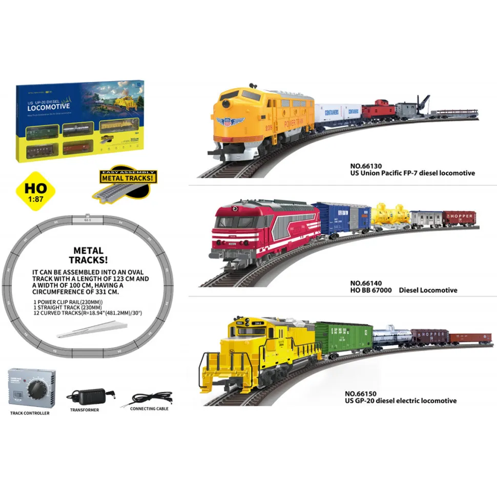 1/87 HO Scale Locomotive Model Train SetUnique Gift for Kids, Teens and Adults