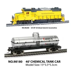 1/87 HO Scale Locomotive Model Train SetUnique Gift for Kids, Teens and Adults