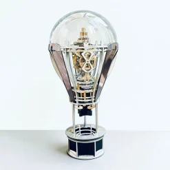 Hot Air Balloon Tourbillon Mechanical Art Sculpture-Kinetic Desk Decor Model, Stress Relief Toy & Creative Gift