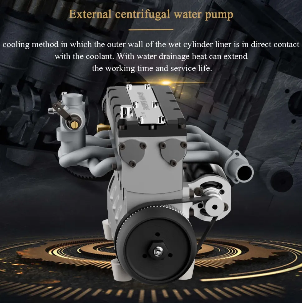 HOWIN L4 Engine 17.2cc SOHC Inline 4 Cylinder 4 Stroke Water-cooled Electric Nitro IC Engine Model