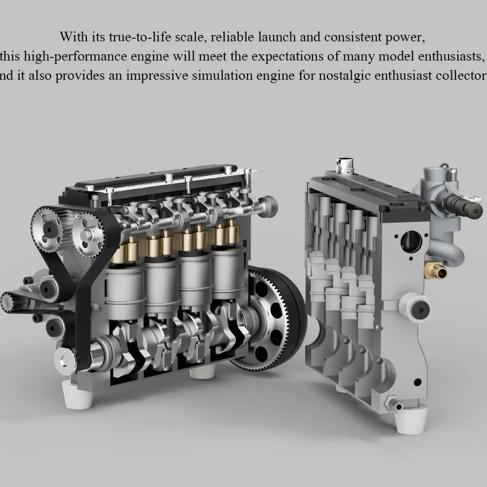 HOWIN L4 Engine 17.2cc SOHC Inline 4 Cylinder 4 Stroke Water-cooled Electric Nitro IC Engine Model