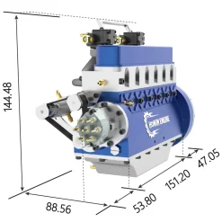 HOWIN L6-210 Engine 1/8 Scale 21cc Mini Inline 6 Cylinder 4 Stroke Water-cooled L6 Gasoline Engine Model Kit