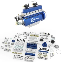 HOWIN L6-210 Engine 1/8 Scale 21cc Mini Inline 6 Cylinder 4 Stroke Water-cooled L6 Gasoline Engine Model Kit