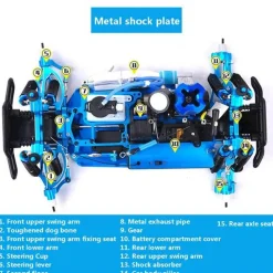 HSP Monster Truck 94188 Chassis Frame with Engine and Remote Control - Building Kit Version