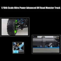 HSP 94166 RC Car 1/10 Scale 4WD Nitro Gas Powered Off-Road Buggy Truck Vehicle