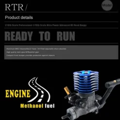 HSP 94166 RC Car 1/10 Scale 4WD Nitro Gas Powered Off-Road Buggy Truck Vehicle