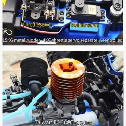 HSP 94972 1/8 Scale 2.4G 4WD RC Off-Road Car Model with FC.26CXP Nitro Engine