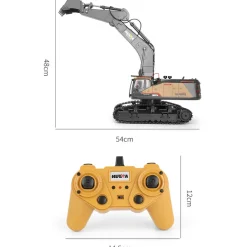 HUINA 1:14 22CH 2.4G RC Excavator Engineering Vehicle Model Alloy Construction Truck Unique Gift Collection