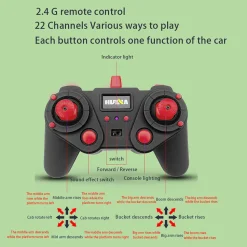 HUINA 1:14 22CH 2.4G RC Excavator Model 4-in-1 Alloy Remote Controll Crusher Construction Vehicles Toy
