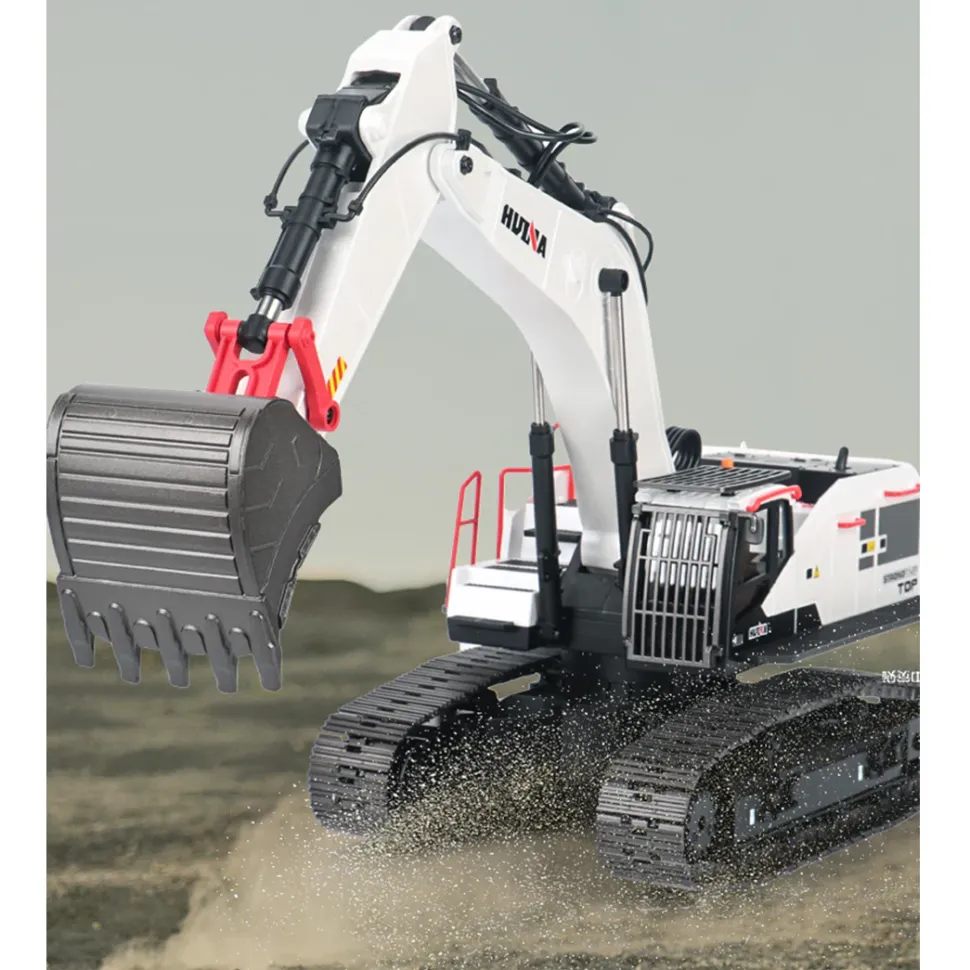 HUINA 1:14 22CH 2.4G RC Excavator Model 4-in-1 Alloy Remote Controll Crusher Construction Vehicles Toy
