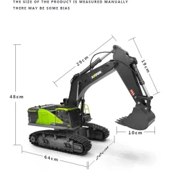 HUINA 1: 14 22CH 2.4G RC Excavator Remote Control Truck Engineering Vehicle Model Unique Gift for Kids, Teens and Adults