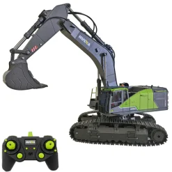 HUINA 4-in-1 1: 14 22CH 2.4G RC Excavator Remote Control Truck Electric Engineering Vehicle Model Unique Gift for Kids, Teens and Adults