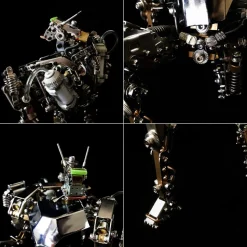Humanoid-1 3D Metal Future Mech War Machine Model with Articulated Joints & Lights