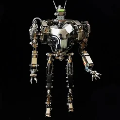 Humanoid-1 3D Metal Future Mech War Machine Model with Articulated Joints & Lights