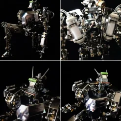 Humanoid-1 3D Metal Future Mech War Machine Model with Articulated Joints & Lights