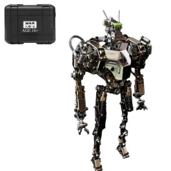 Humanoid-1 3D Metal Future Mech War Machine Model with Articulated Joints & Lights