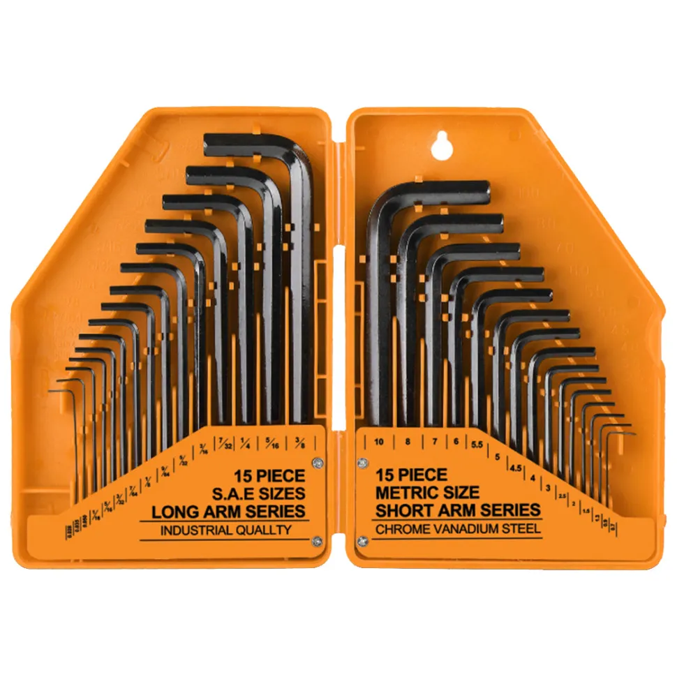 30 In 1 Metric Imperial Hex Key Wrench Set DIY Tools Kit