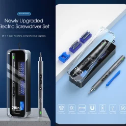 28 In 1 Mini Precision Smart Handheld Electric Screwdriver Maintenance Multifunctional Tools Set with LED Lights