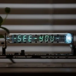 IV18 Vacuum Fluorescent Tube Clock - Cyberpunk NIXIE Tube Decor, RGB Glowing Display for PC Gaming Setup