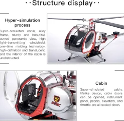 JCZK 300C PRO 2.4G 12CH Flybarless RC Helicopter Model with H1 PRO Smart Flight Control and GPS Positioning (RTF Version)