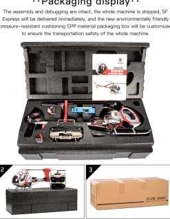 JCZK 300C PRO 2.4G 12CH Flybarless RC Helicopter Model with H1 PRO Smart Flight Control and GPS Positioning (RTF Version)