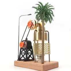 KACIO FD-6 Mini Three-legged Vertical Swing Steam Engine Model with Boiler & Steam Power Generating Units