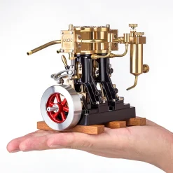 KACIO LS2-14 2 Cylinders Reciprocating Retro Steam Engine Model for Model Ship Model Boat Above 80cm