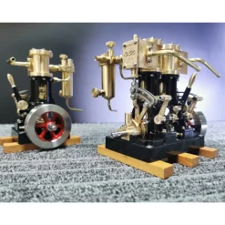 KACIO LS2-14 2 Cylinders Reciprocating Retro Steam Engine Model for Model Ship Model Boat Above 80cm