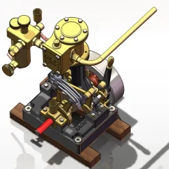 KACIO LS1-14 Single Cylinder Reciprocating Steam Engine Model for Model Ship Model Boat Above 60cm