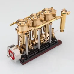 KACIO LS3-13S Steam Engine 3-cylinder Reciprocating Engine with Oil Cup Reverse Rotation Steam Model Boat